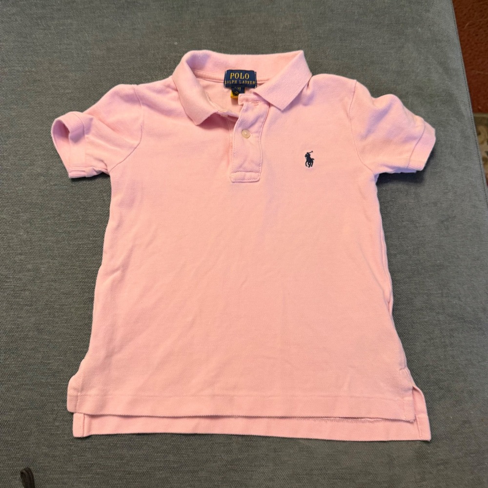 Polo Ralph Lauren Kids Pink Short Sleeve Cotton Pique Polo Shirt Size 3/3T